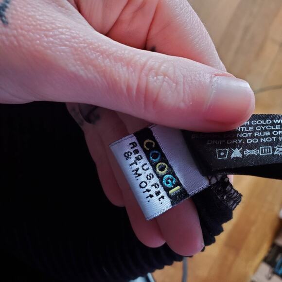 Coogi Black Ruffle Sleeveless Maxi Dress Women's Size 1X NWT - Picture 8 of 9